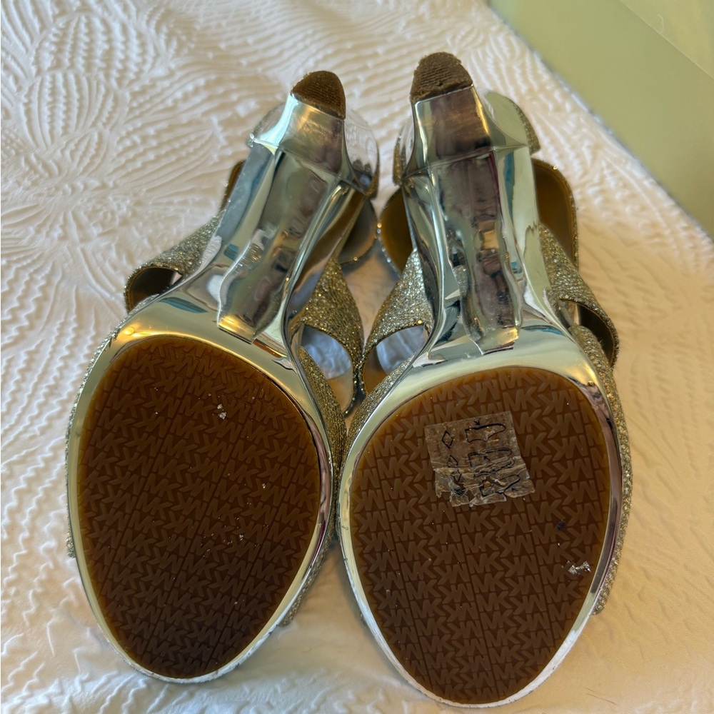 Michael Michael Kors Sparkling Silver Strappy Hee… - image 4